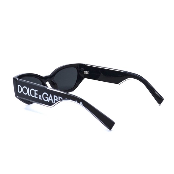 DOLCE&GABBANA DG6186 BLACK DARK GREY LENS AUTHENTIC SUNGLASSES - Picture 5 of 14